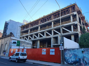 La obra del nuevo edificio anexo de Tribunales de Paraná tiene nueve pisos y un 40% de avance