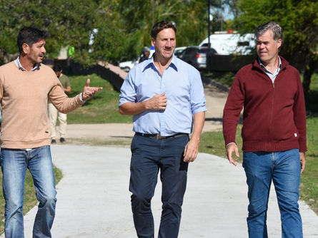Martín Piaggio recorrió la obra de la Bicisenda de la Costanera