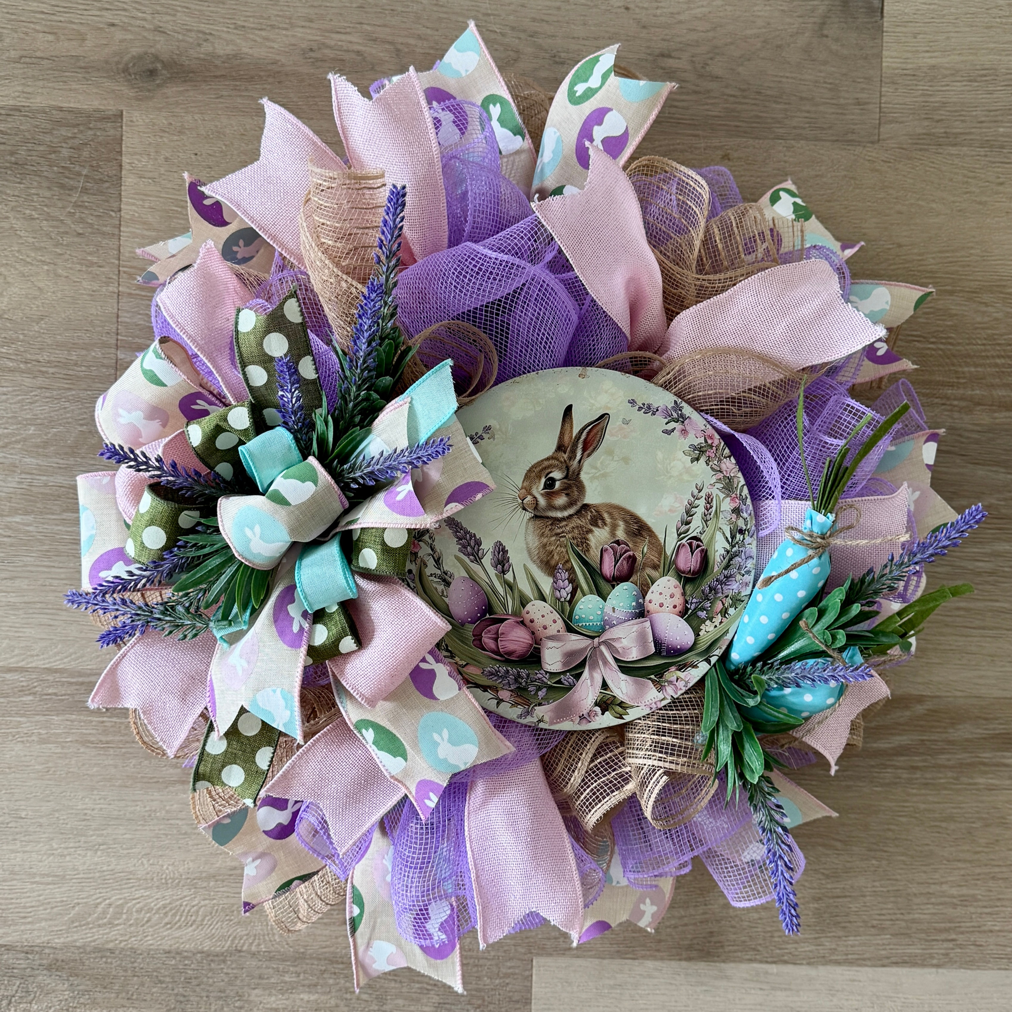 Small Lavender and Pink Easter Wreath
