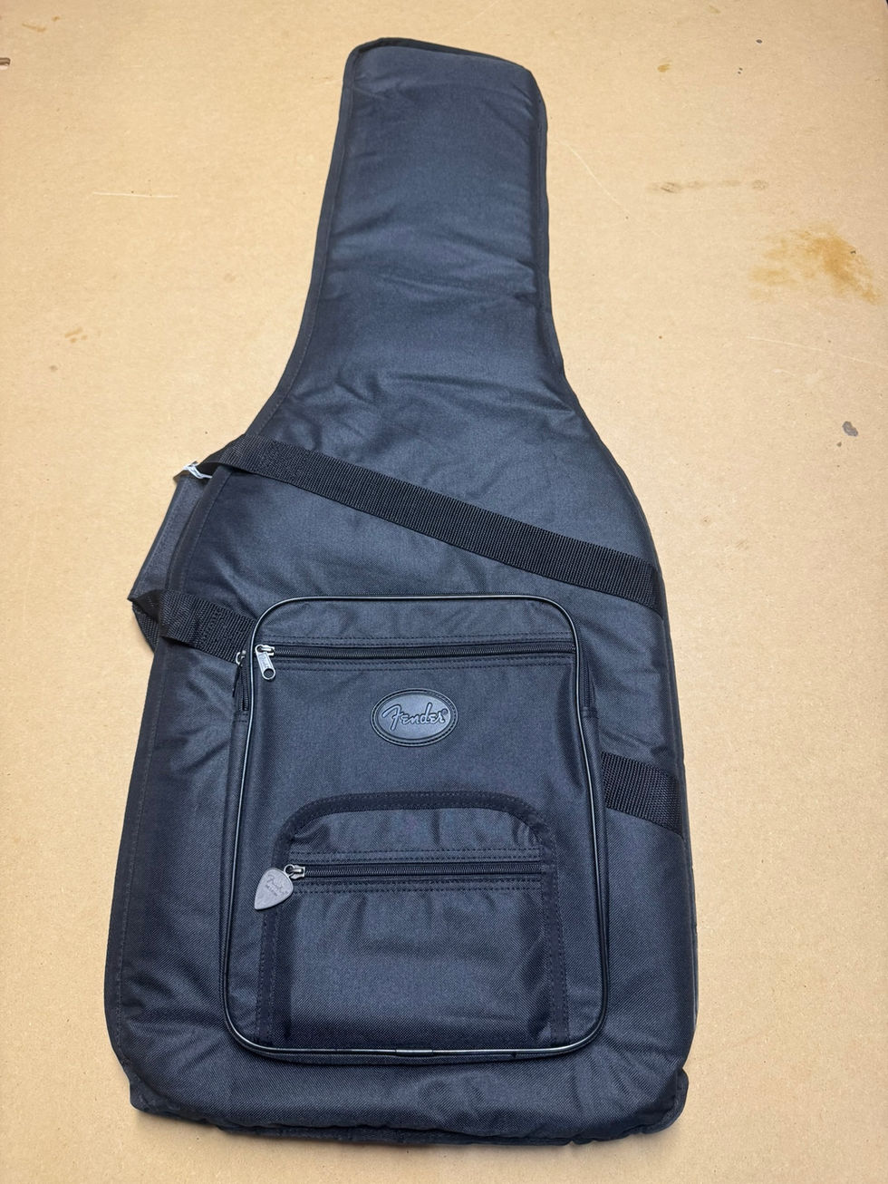 Black gig bag for electric guitar