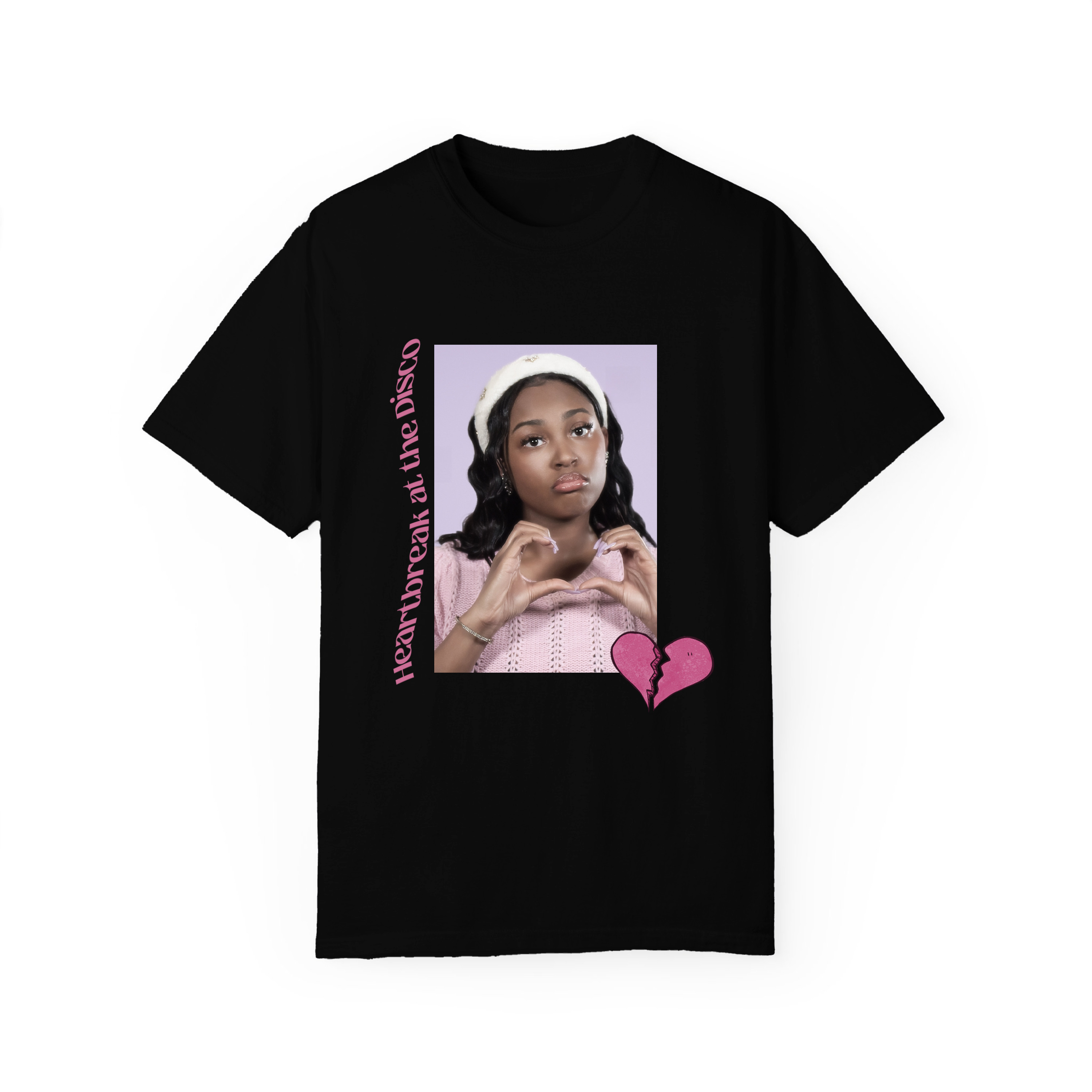Heartbreak at the Disco Wavy Text Broken Heart Graphic
