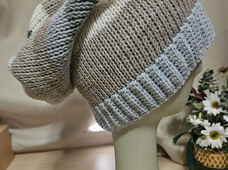 Cozy Knit Stitch Slouchy Beanie