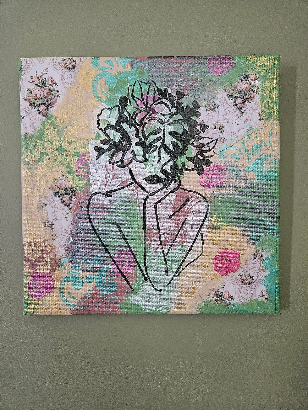 The Fun Side – Mixed Media Abstract Art on Canvas | Modern Boho Wall