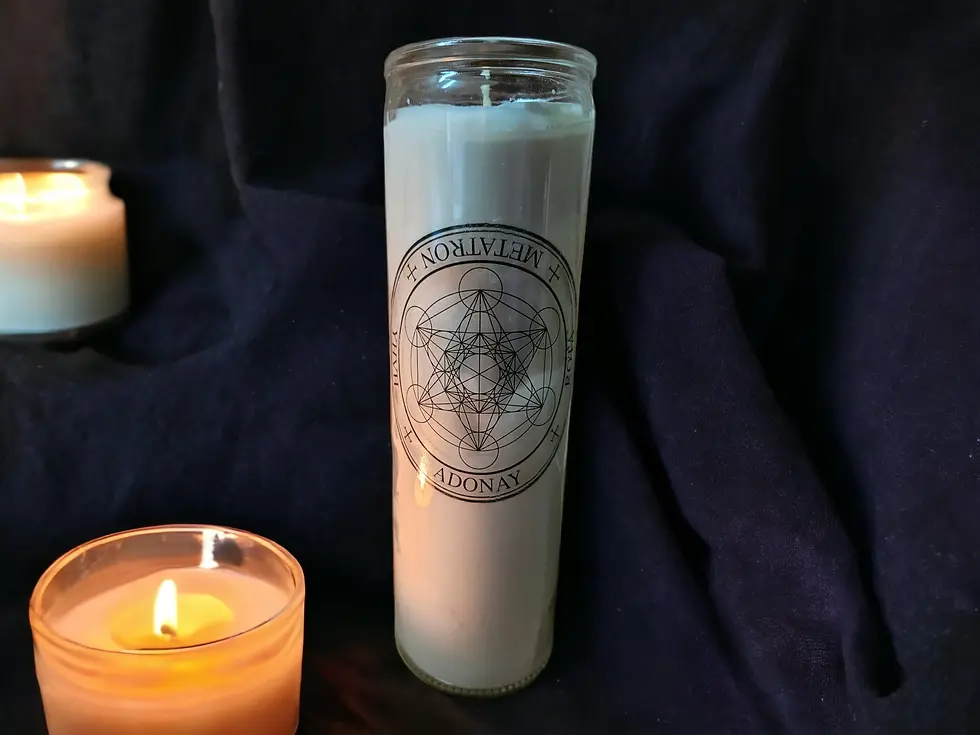 Ritual Candle Intention Candle Pillar Candle Archangel Metatron Sigil Candle