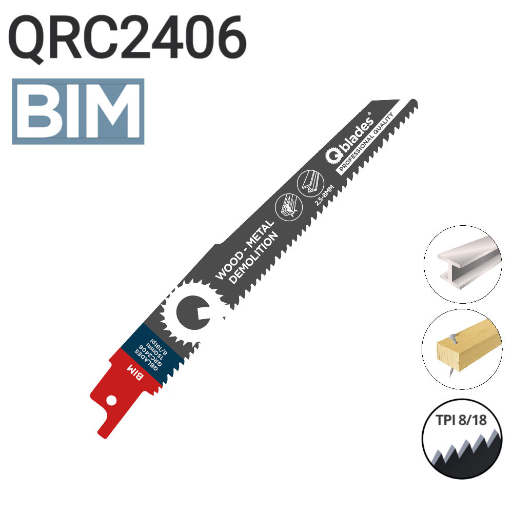 152mm Bi-metalli purkuterä puukkosahaan