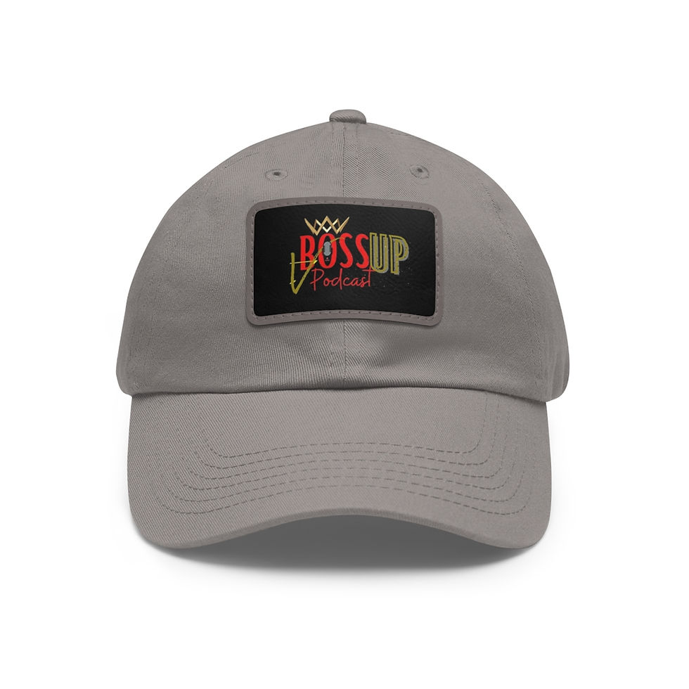 Thumbnail: Dad Hat with Leather Patch (Rectangle)