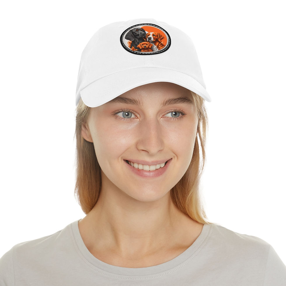 Thumbnail: Dog Lovers Hat with Leather Patch (Round)
