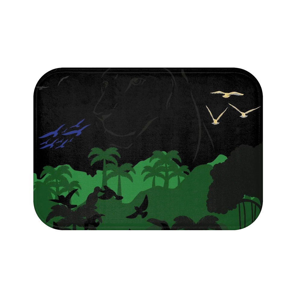 Black Safari Bath Mat