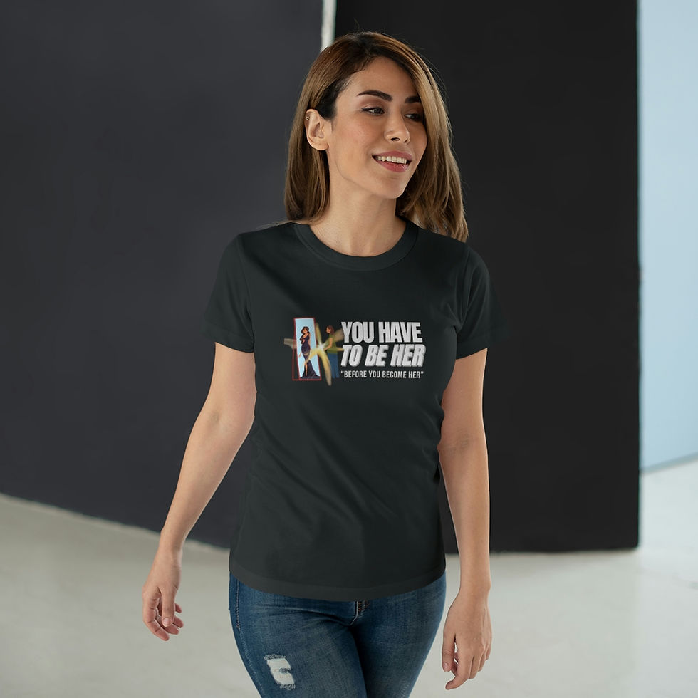 Miniatura: "To Be Her You Have To Become Her" Women's T shirt