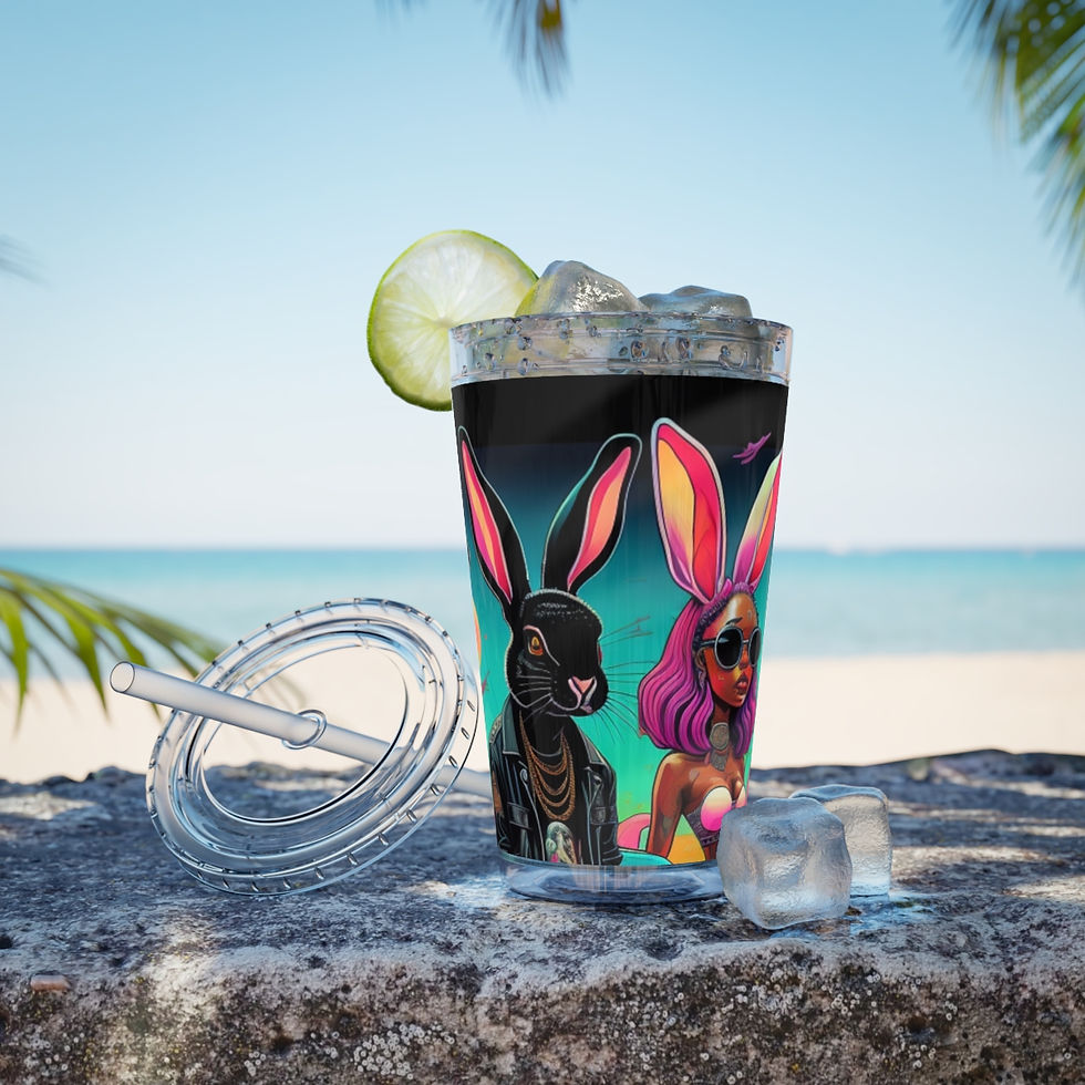 Joker Bunny Sun splash Tumbler with Straw