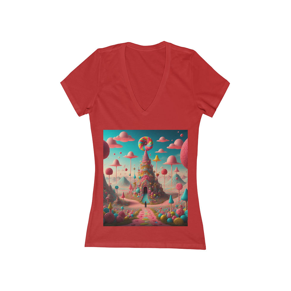 Miniature : Women's Jersey Short Sleeve Deep V-Neck Tee