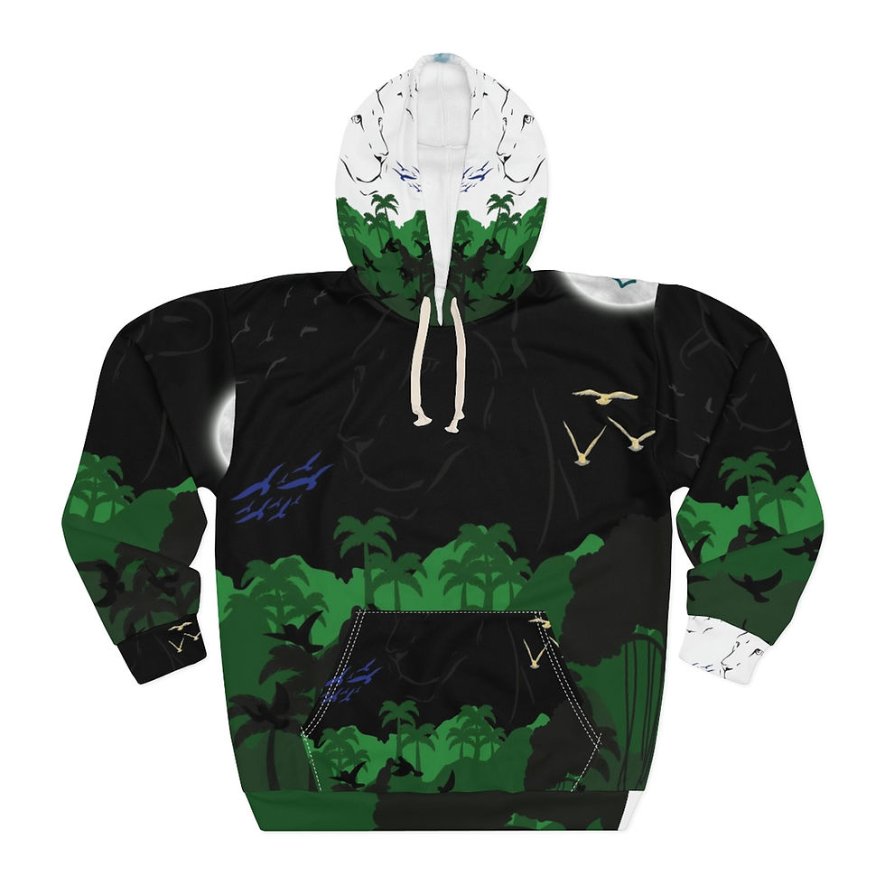 Thumbnail: JUICE WEAR Unisex Pullover Hoodie (AOP)