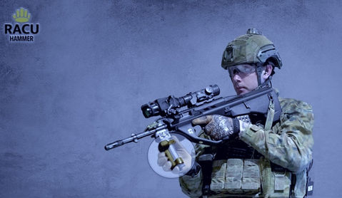 Soldier with weapon