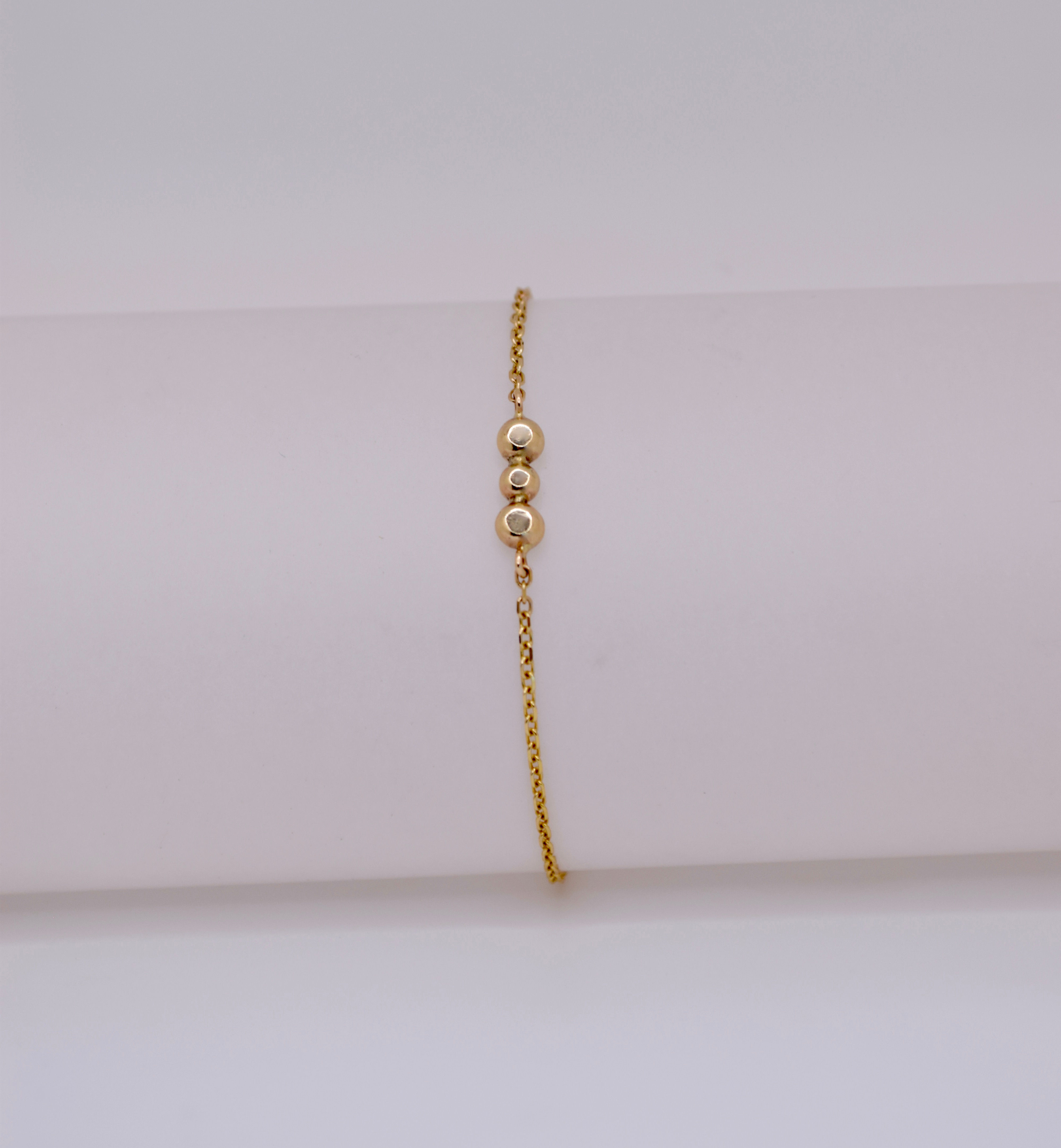 Three Dot Gold Bracelet