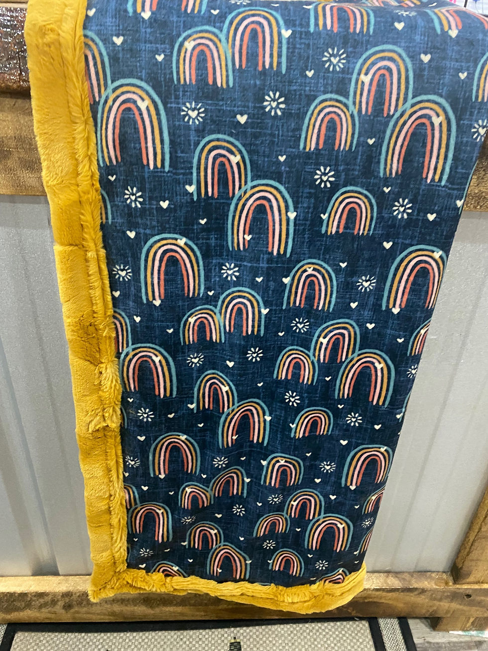 Rainbow with golden luxe backing