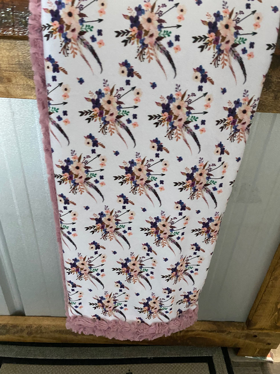 Floral boho rose luxe backing