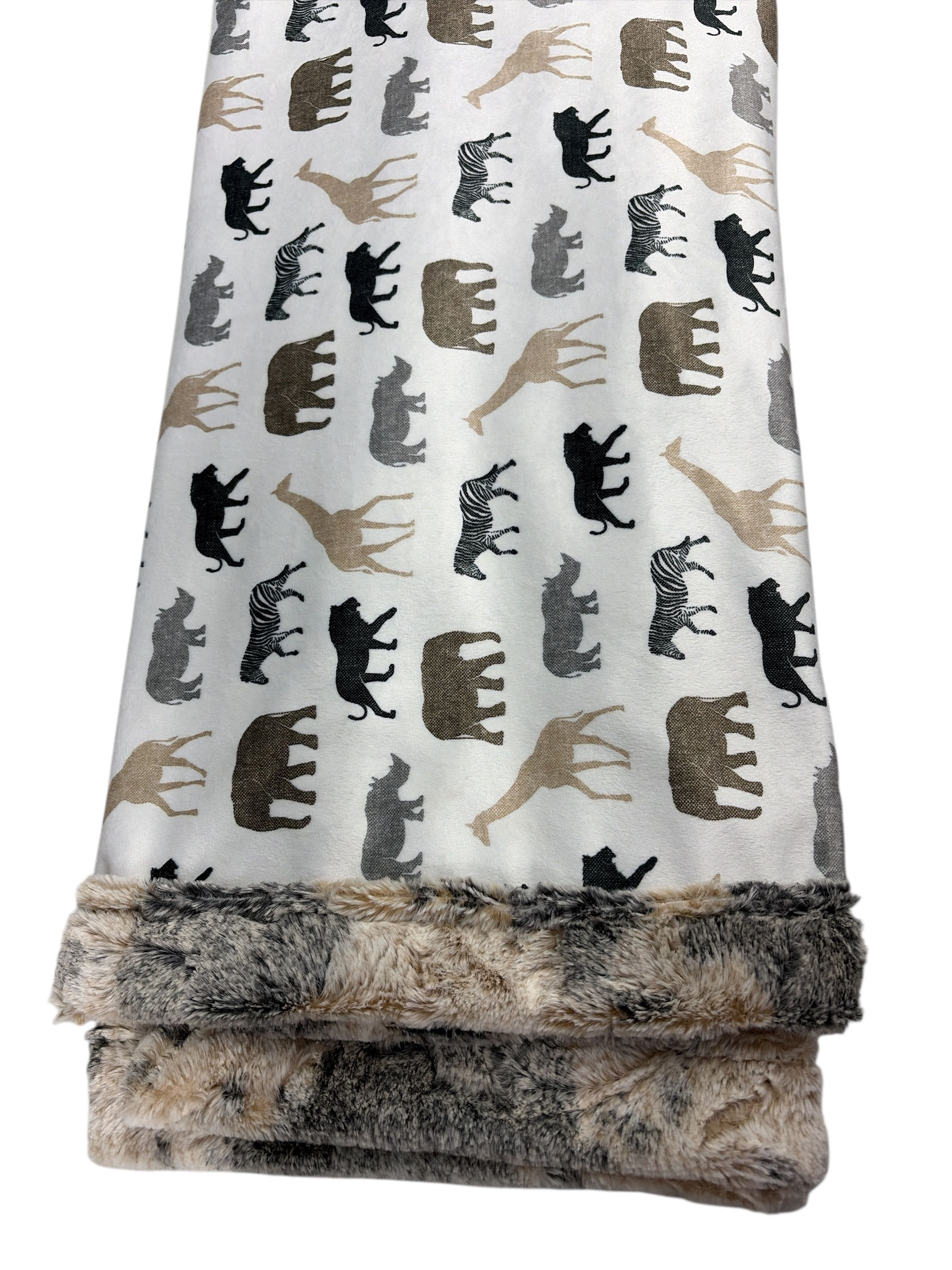 Zoo print tan luxe backing 