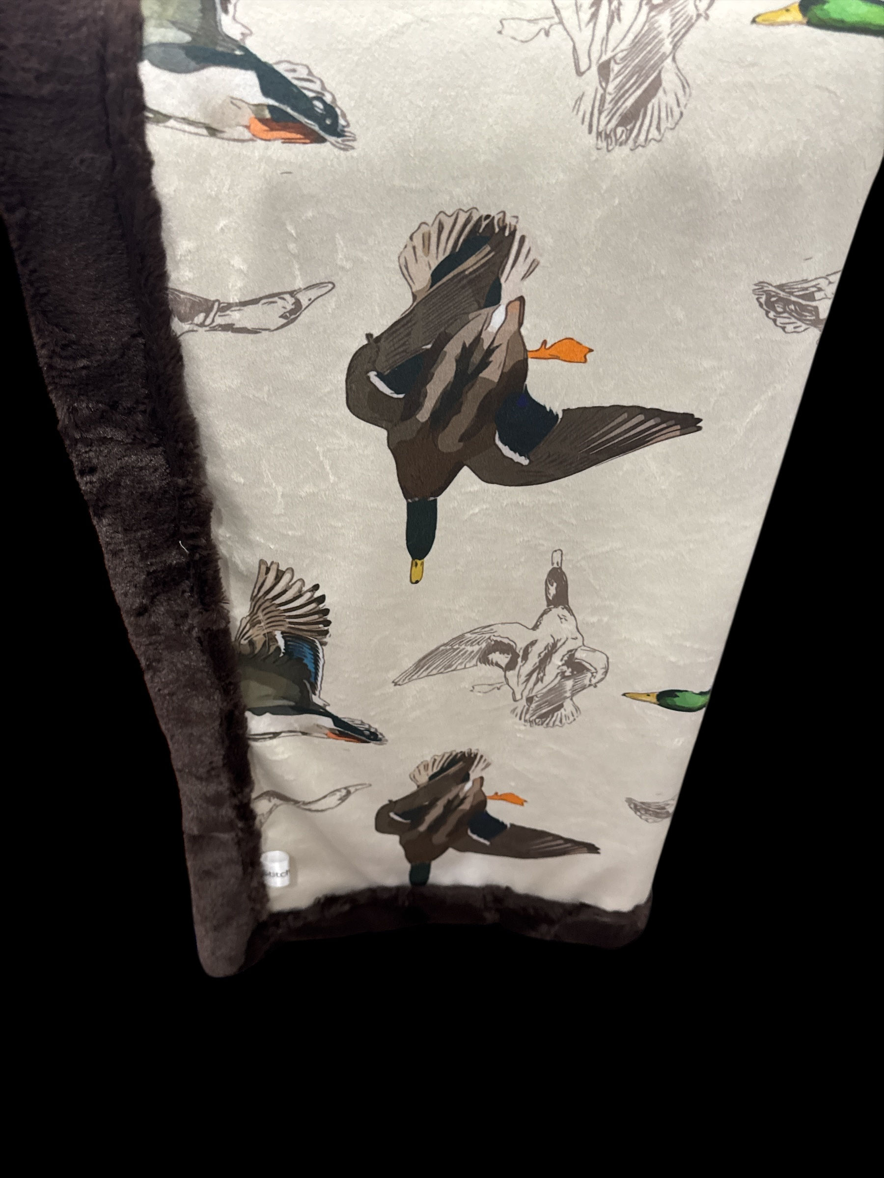 Mallards with brown Luxe backing