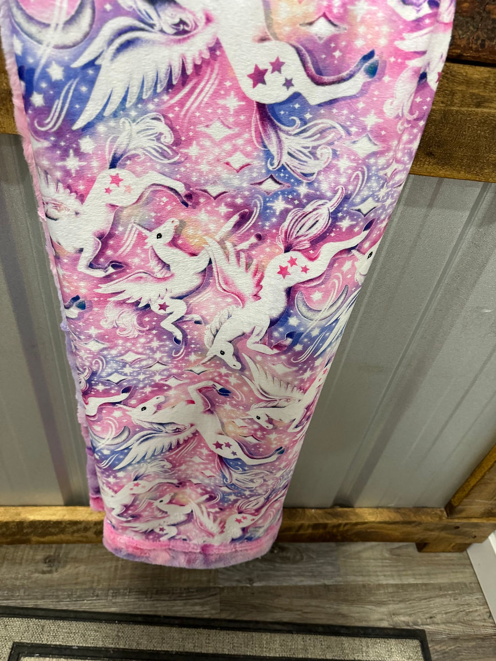 Magical unicorns tye dye luxe backing