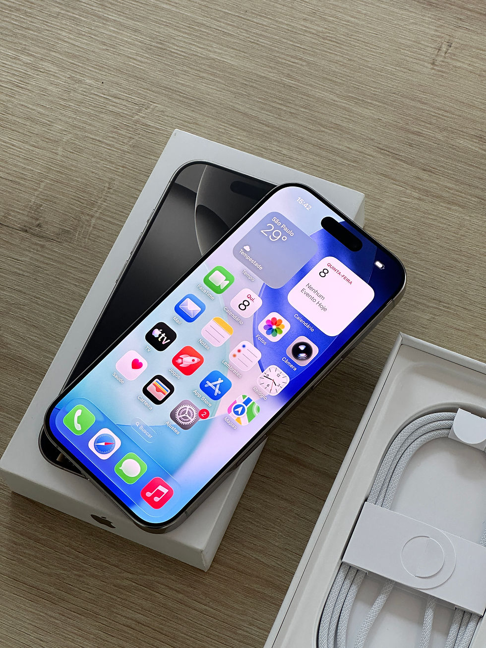Miniatura: iPhone 16 Pro 512GB 6.3" Natural Titanium (Seminovo)