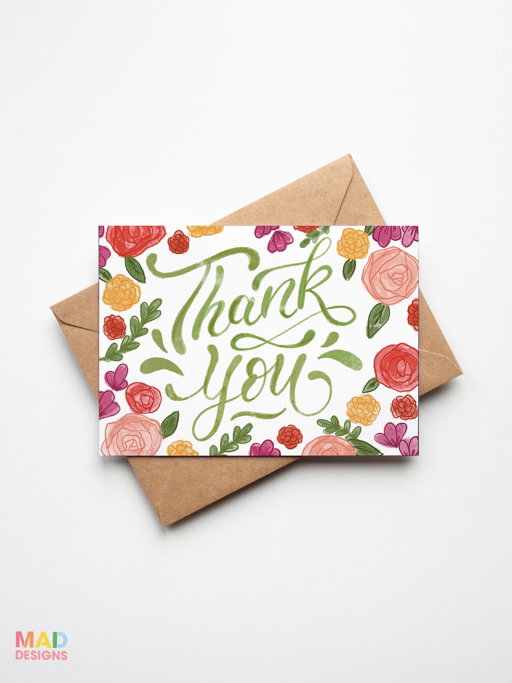 Floral Thank You Card