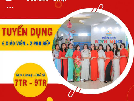 MẦM NON BÌNH MINH TUYỂN DỤNG GIÁO VIÊN ĐI LÀM NGAY