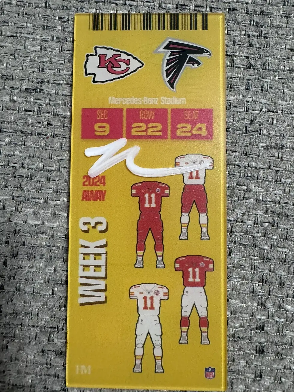Leo Chenal Signed Commemorative Kansas City Chiefs Ticket