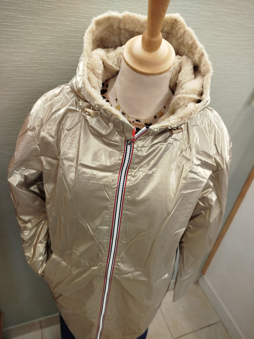 Miniature : Manteau Julia - manteau réversible tout doux brillant