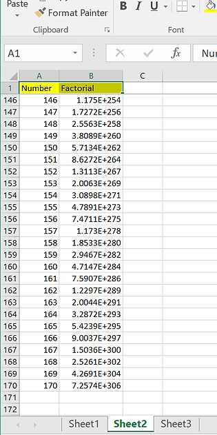 Factorial and the Size of Universe (3).b
