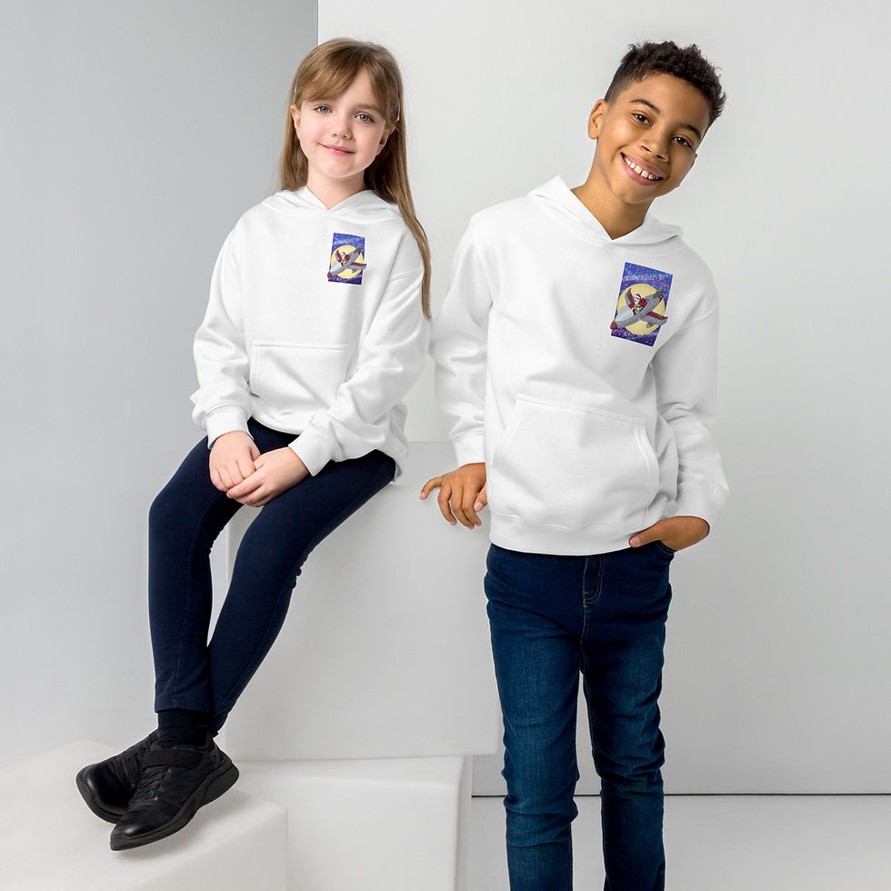 Thumbnail: 233- "Ridin' Santa's Jet" Kids fleece hoodie