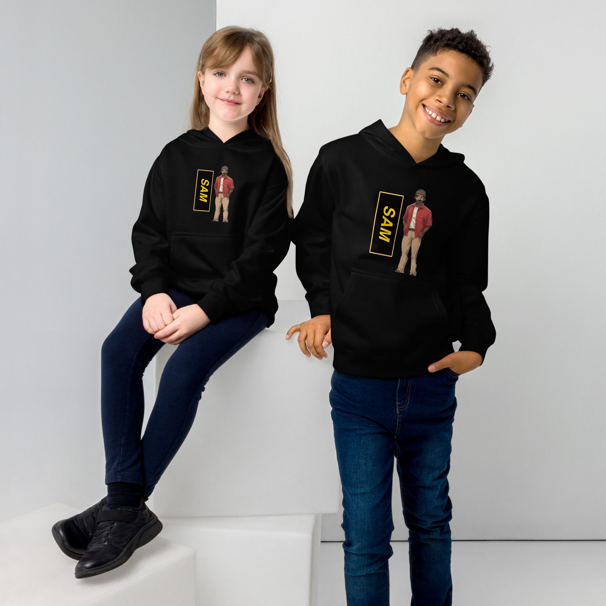 140- "Sam" Kids fleece hoodie
