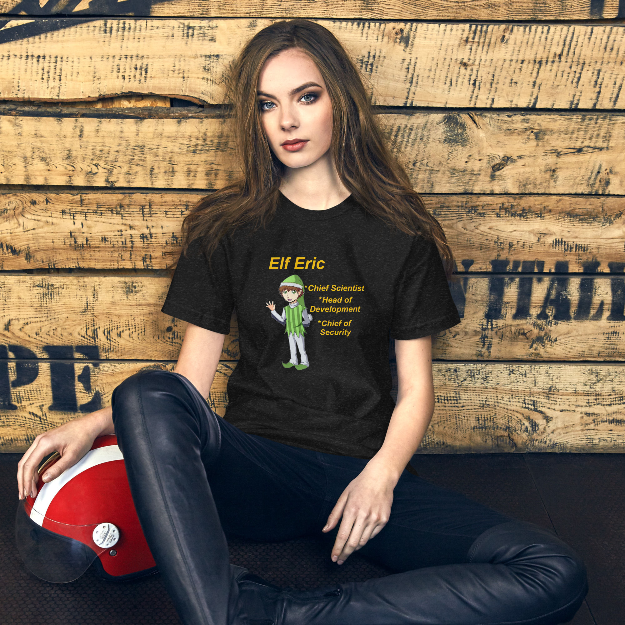 81- "Elf Eric gold letters" Unisex t-shirt