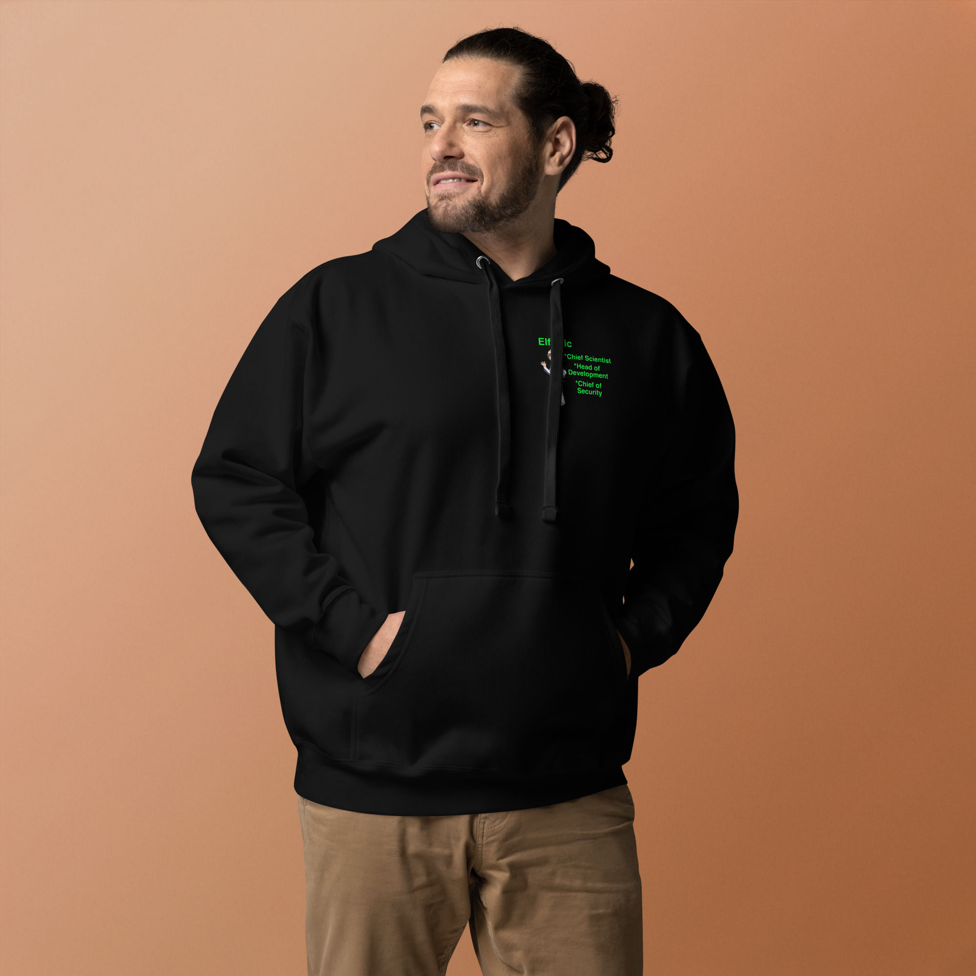 281- "Elf Eric green letters" Unisex Hoodie
