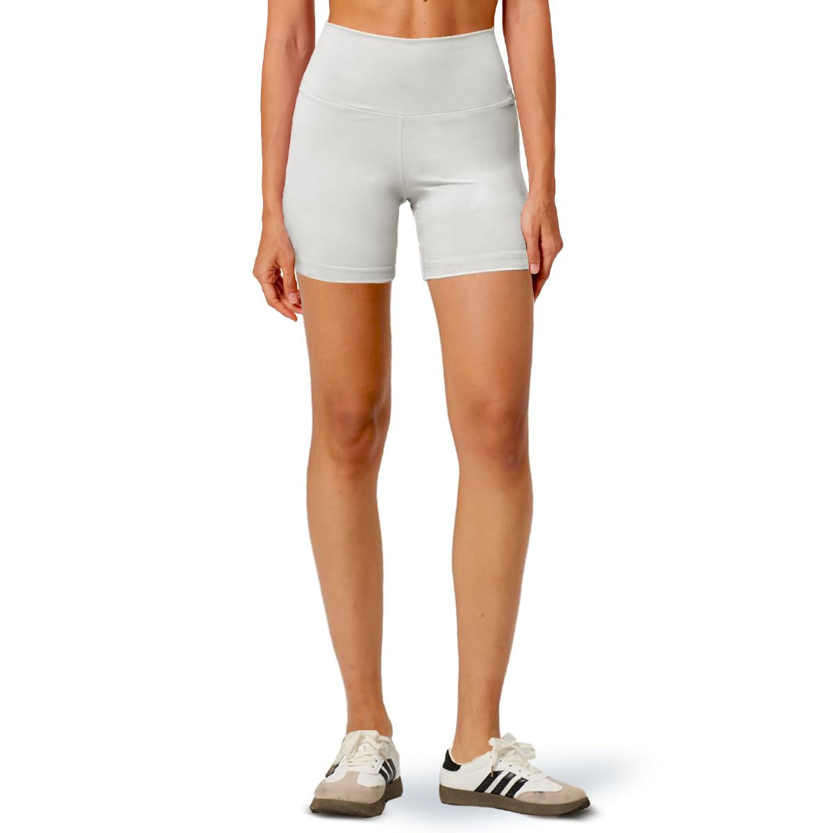 Womens High Waisted Biker Shorts 4"/ 6" Black Gym Athletic Workout Yoga Shorts f