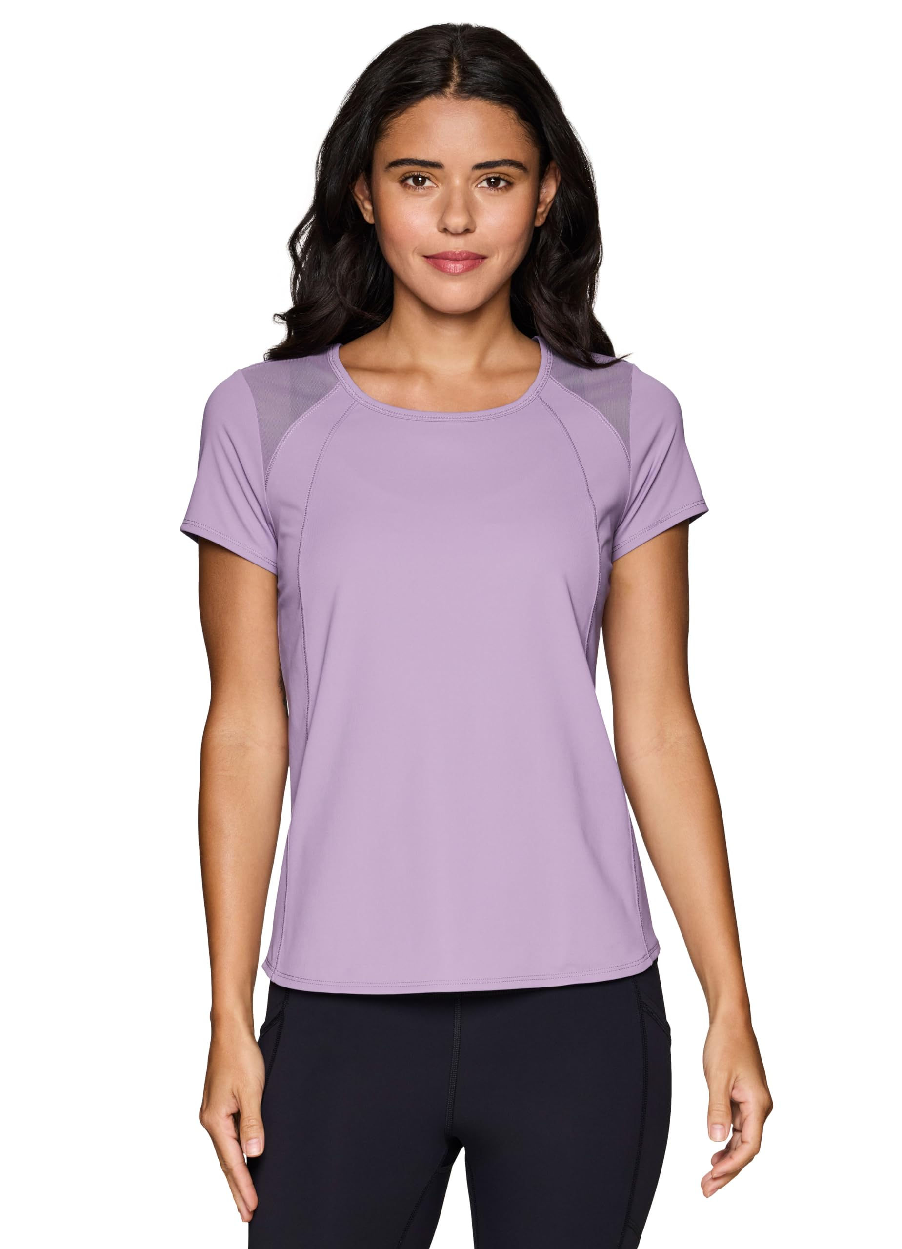 RBX Activewear Workout T-Shirt for Women Breathable Mesh Panel Gym Running Tee S