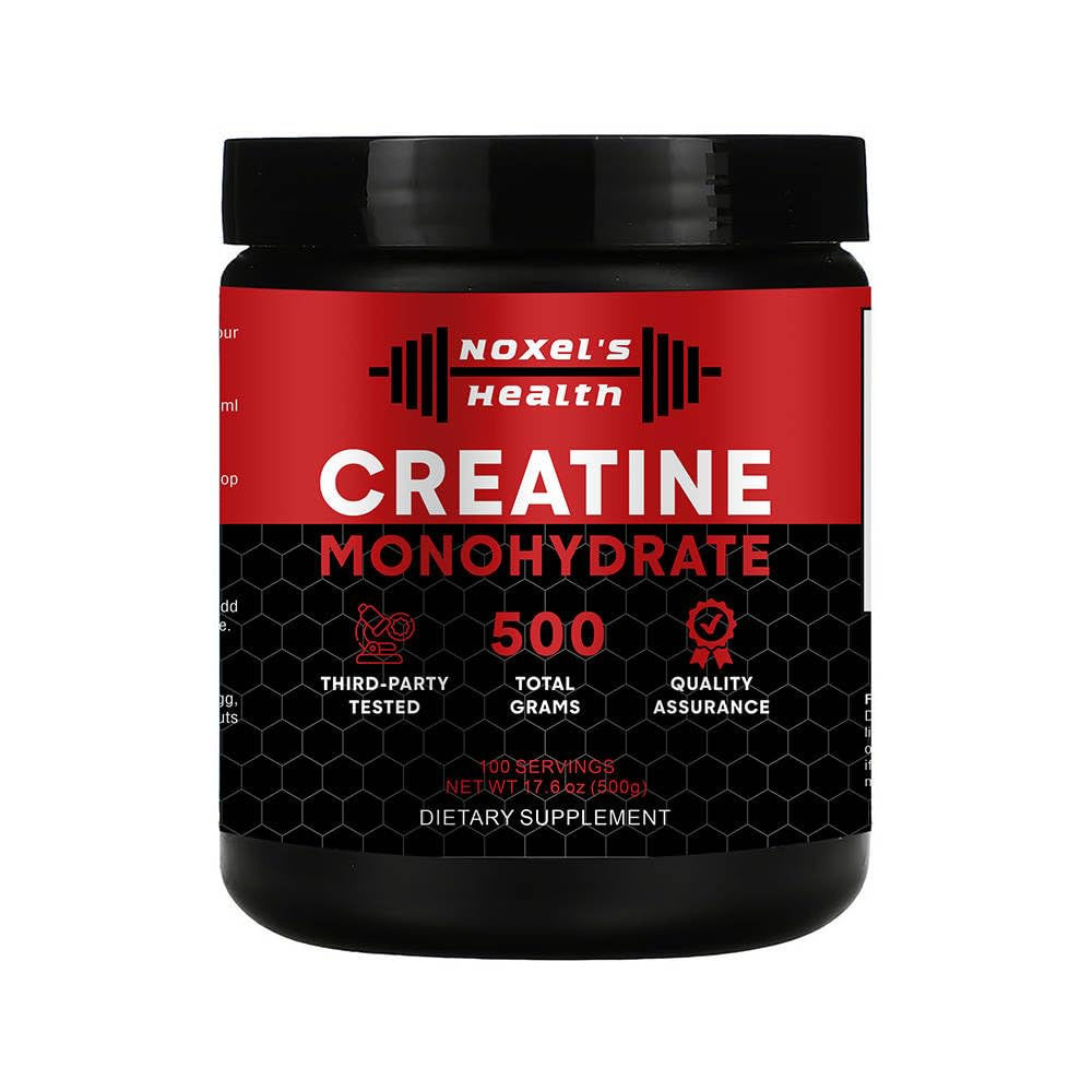Noxels Health Creatine Monohydrate Powder - 100 Servings (5g) of Micronized Crea