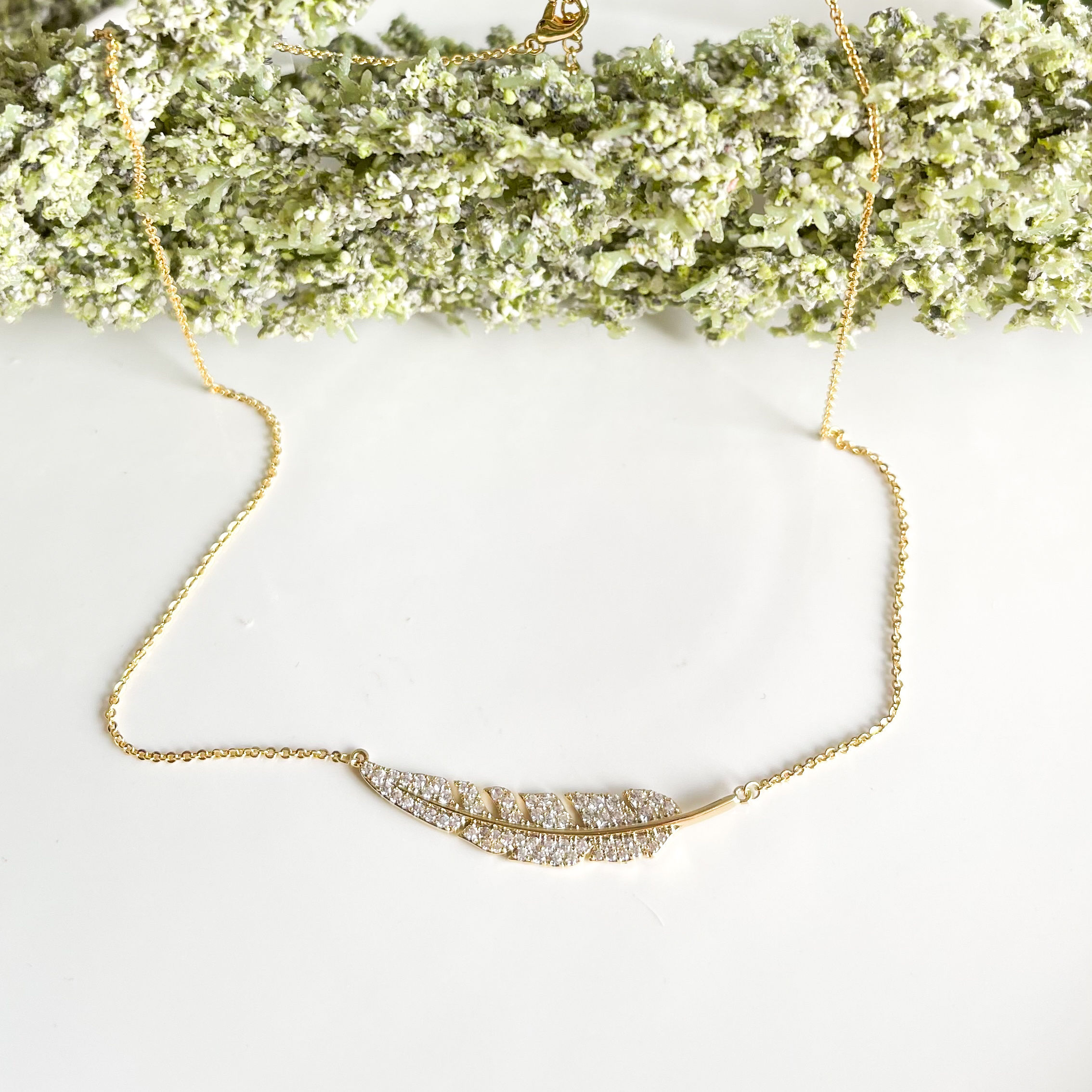 Collar Pluma Zirconia