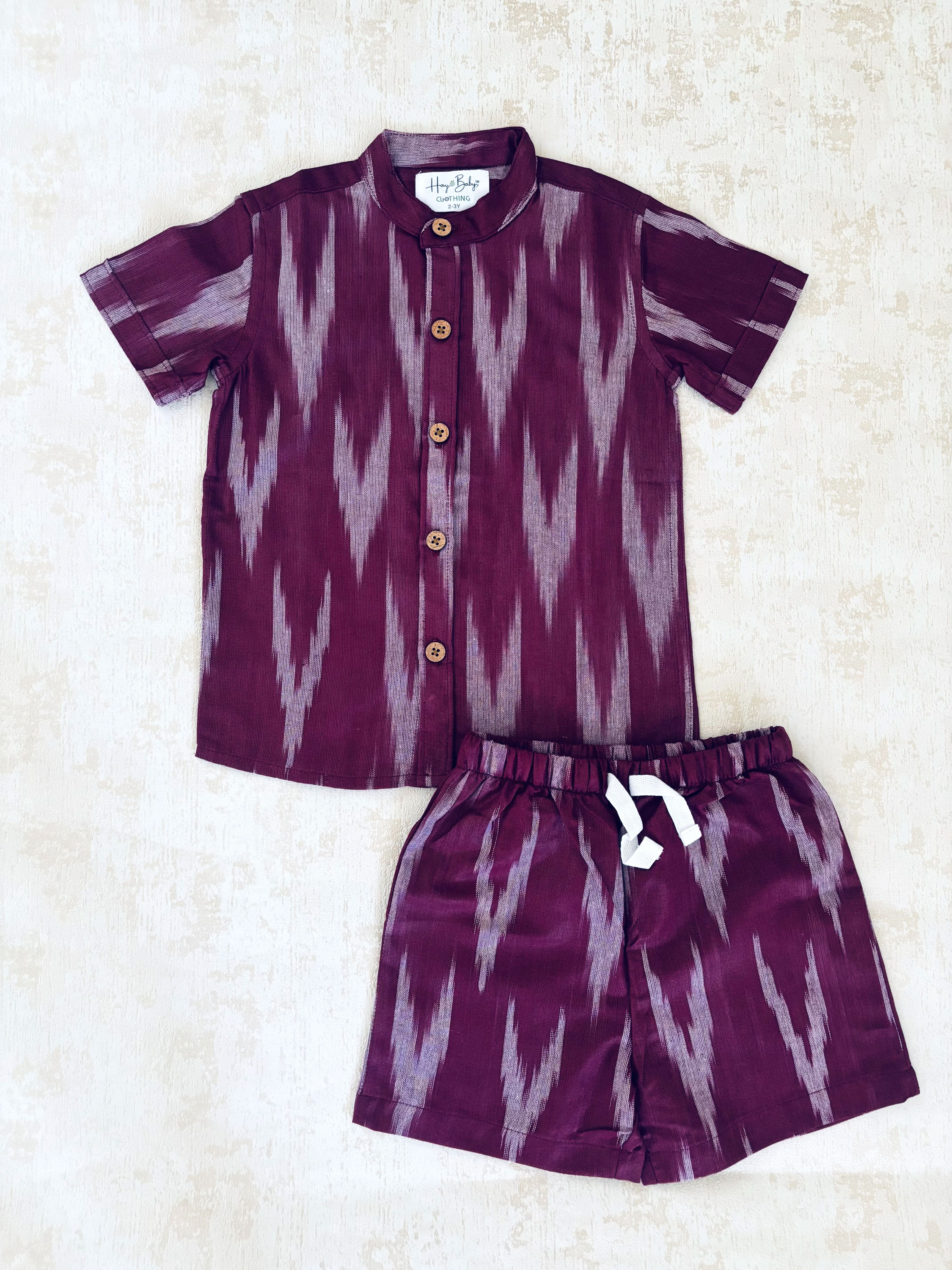 Maroon Ikkat