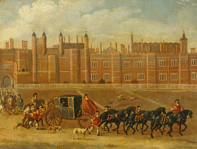 British_School,_17th_century_-_Charles_II_(^)_leaving_Hampton_Court_-_RCIN_402006_-_Royal_