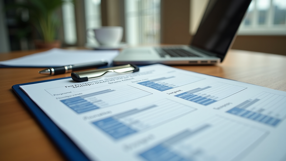 Eye-level view of a detailed property inventory report on a clipboard