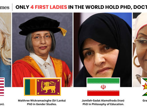 World’s First Ladies: Only Four Have PhD Level, Doctorates