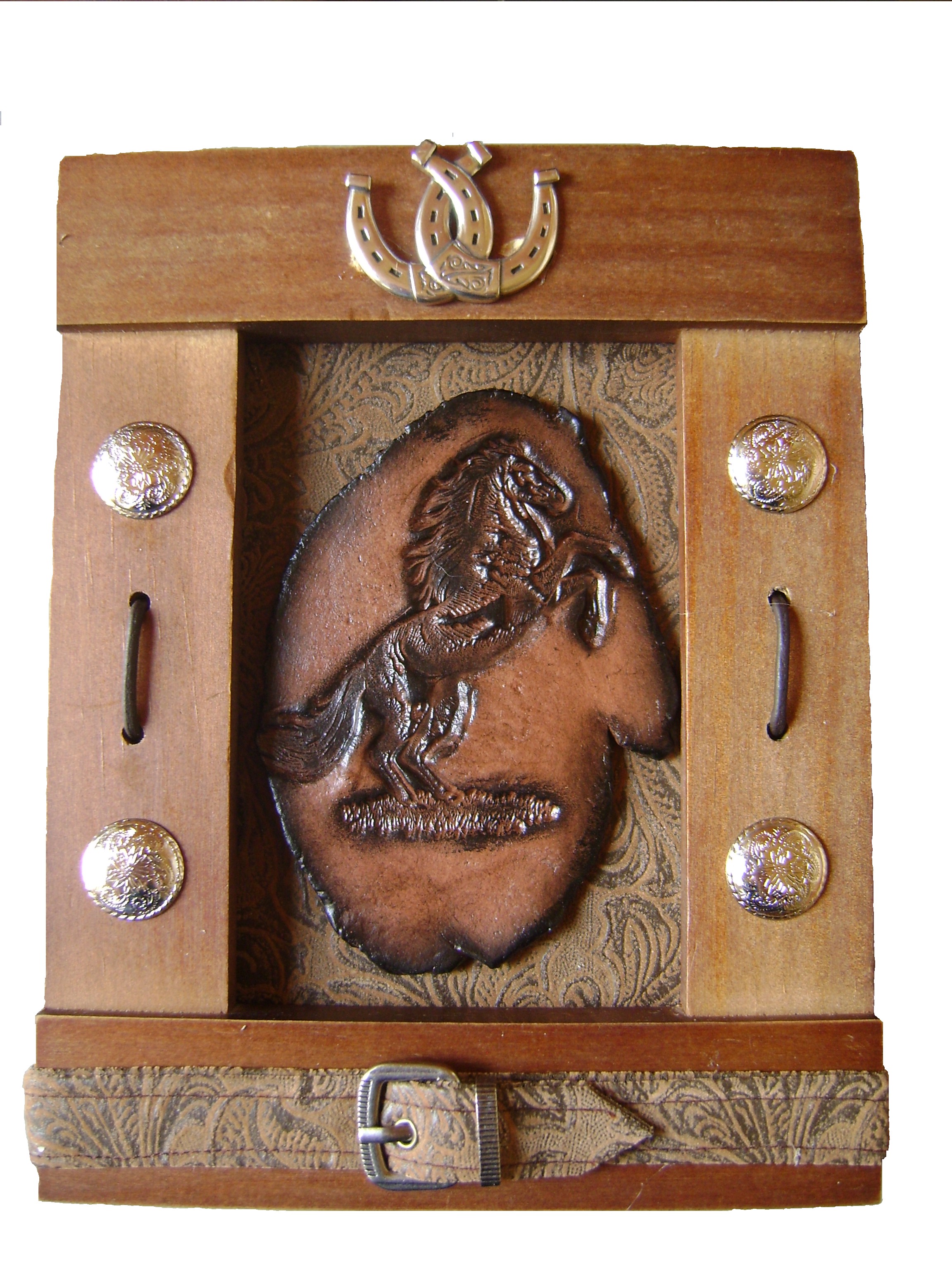 160-Horse-silver horseshoes/belt