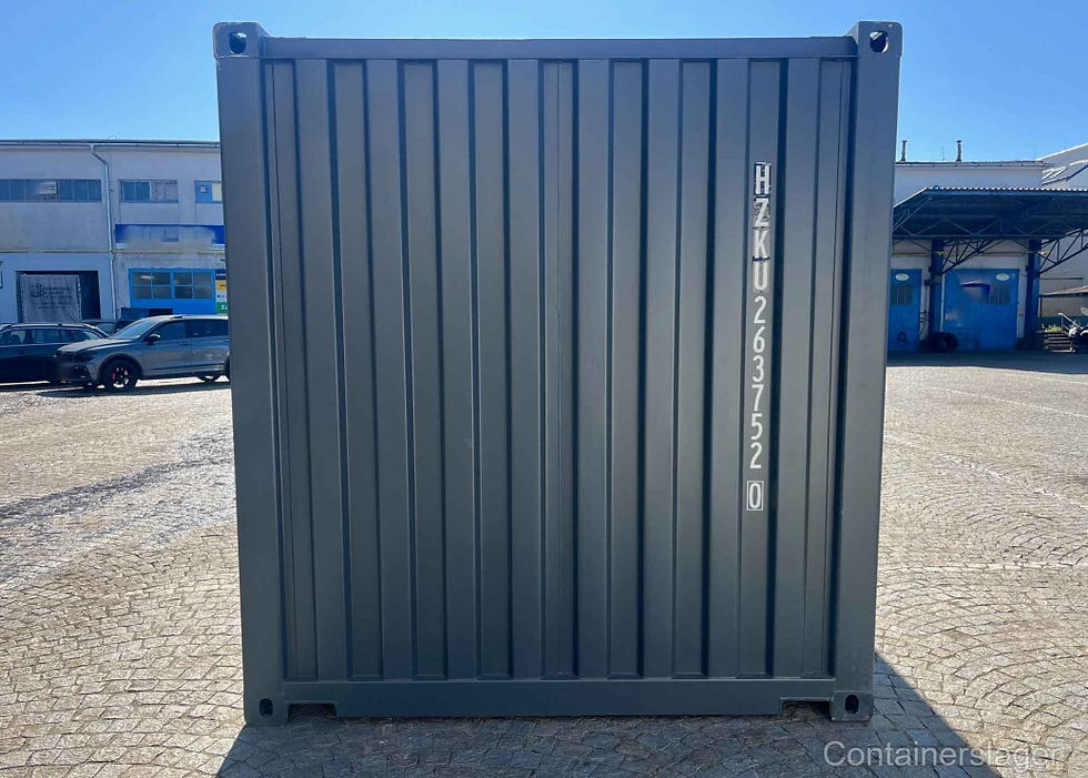 Thumbnail: 20-voets garagecontainer met Hörmann-deur – 6 meter beveiligde module RAL 7016