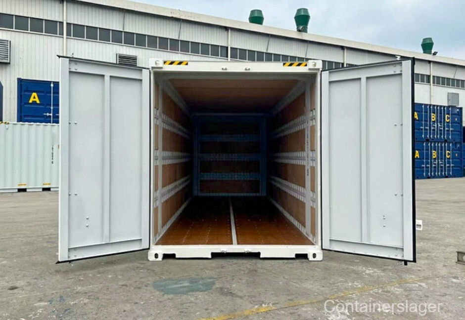 Neuer 25-Fuß-High-Cube-Palettencontainer – zertifiziert weiß RAL9010