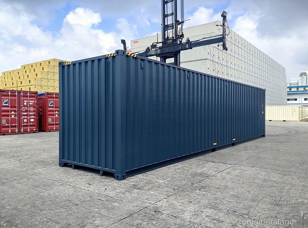 Miniaturebillede: Ny 40-fods High Cube-fragtcontainer – Grå RAL7016 – Vandtæt og certificeret