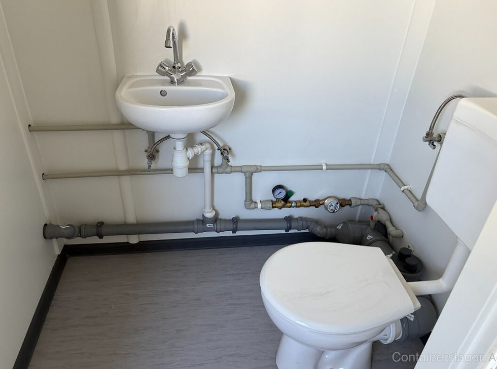 Miniaturbild: Neue modulare Büroeinheit 6 x 2,5 m mit Küche und WC – 2 Seitenfenster – isoliert
