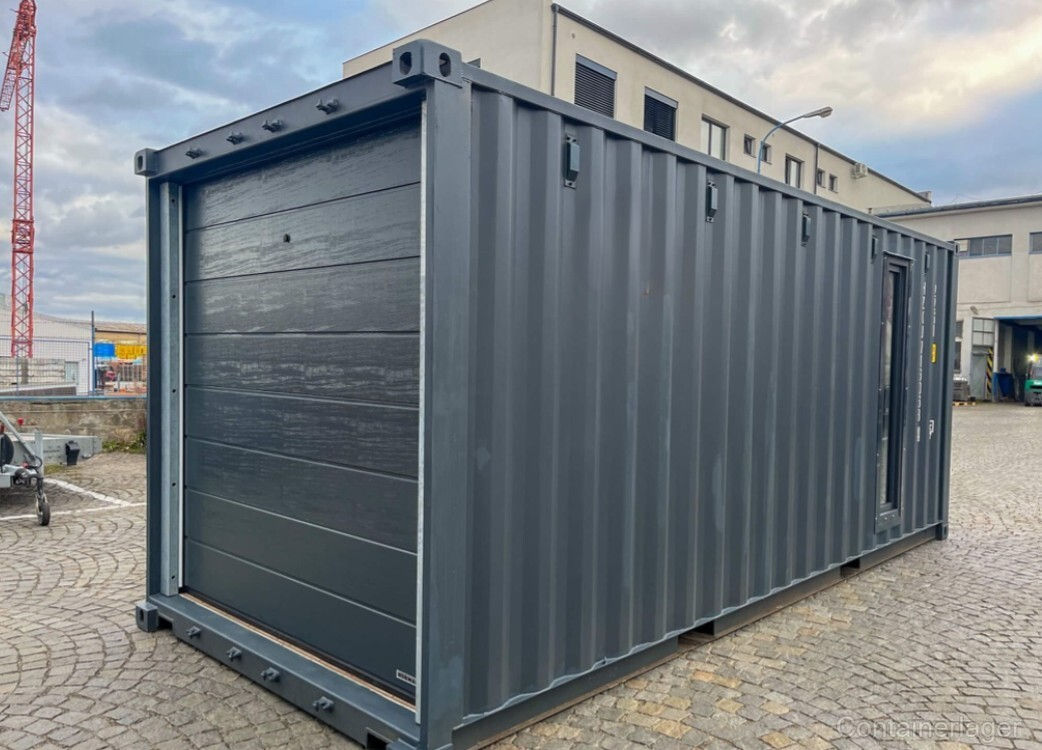 Nieuwe zeecontainer van 20 voet – Gemotoriseerde sectionaaldeur en raam