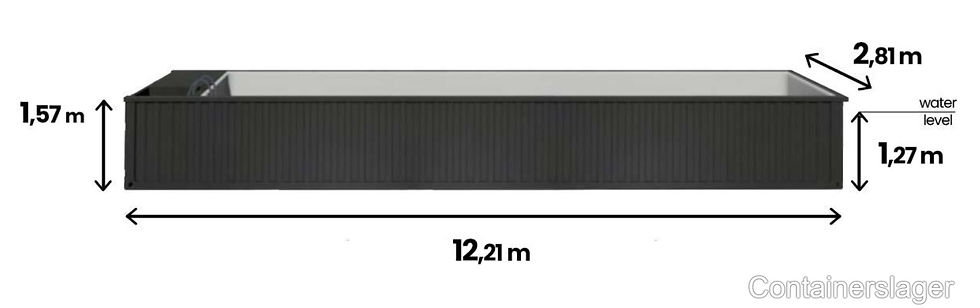 Miniature : Piscine conteneur 12 m Sport & Spa neuve – Chauffée, nage à contre-courant, LED