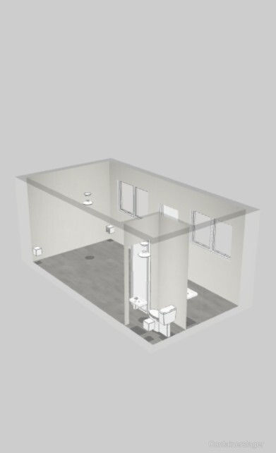 Thumbnail: Commerciële ruimte van 18 m² (3 x 6 m) met kamer – Modulaire glazen container
