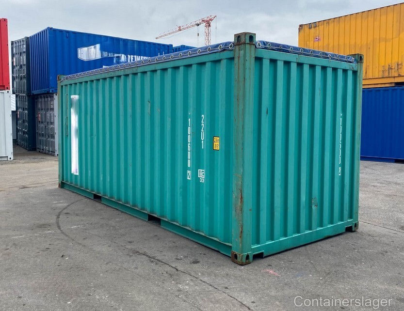 Miniaturbild: Gebrauchter 20-Fuß-Open-Top-Seecontainer – Planendach – CSC-zertifiziert